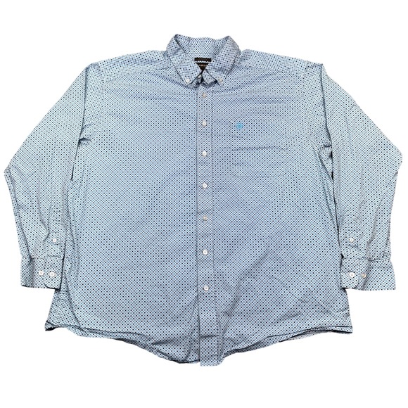 Ariat Other - Aariat Mens‎ XXL Button Down Shirt Long Sleeve Stretch Blue Diamond Print